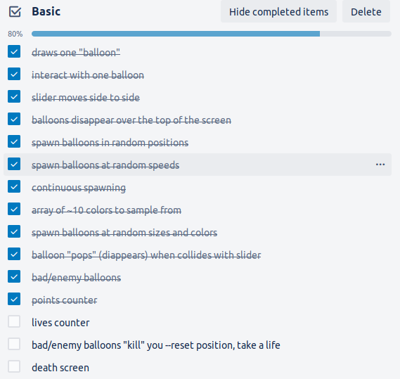 Homework 1 basic features